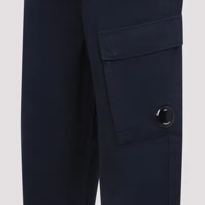 C.p. Company C.p.company Blue Cotton Cargo Pants In Black