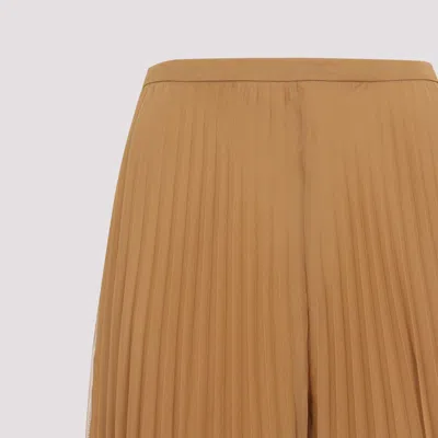 Max Mara Pianoforte Grembo Plisse Pants In Brown