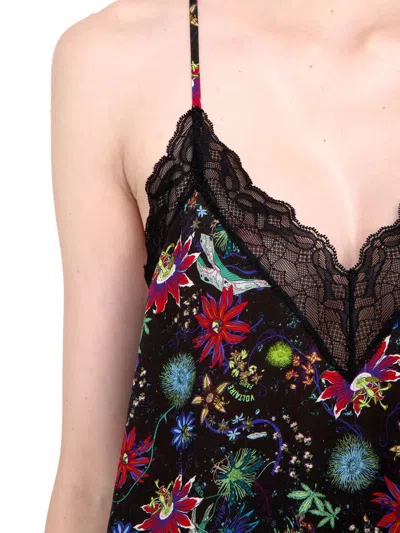 Zadig & Voltaire Womens Encre Christy Floral-print Woven Camisole In Black