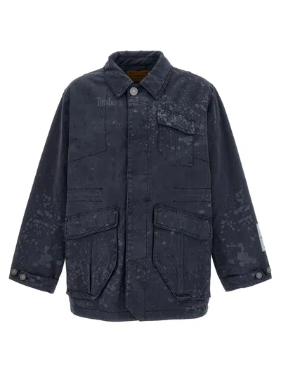 A-cold-wall* Navy Blue Shirt Collar Jacket In Blue