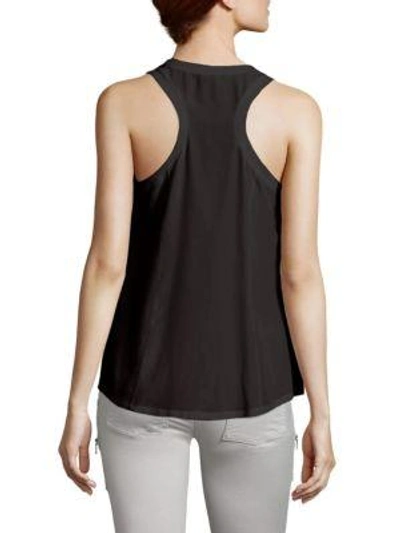 Shop Joie Alicia Silk Racerback Tank Top In Porcelain