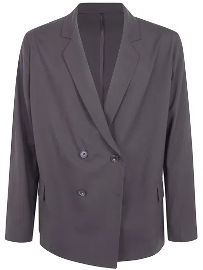 Pt01 Double Breasted Jacket In Brown