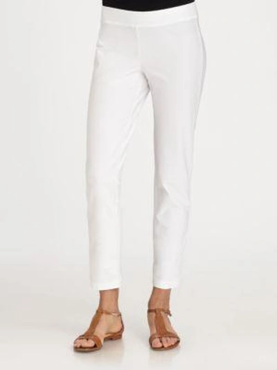 Shop Eileen Fisher Slim Ankle Pants In White