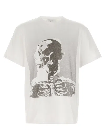Alexander Mcqueen 'skeleton' T-shirt In White