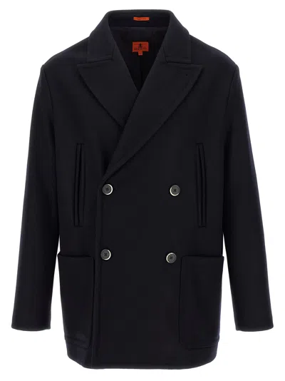 Barena Venezia Trench Coat Men Barena In Black