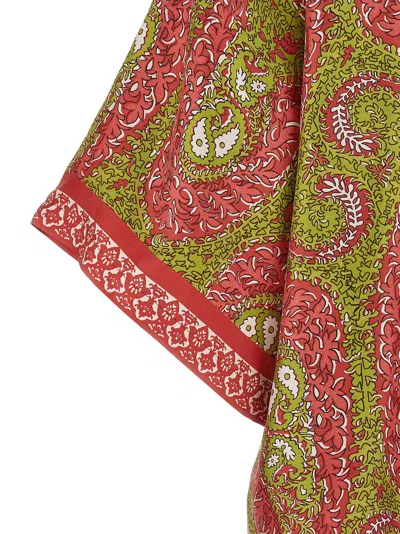 Etro Paisley Foliage Open Front Knitwear Piece In Red
