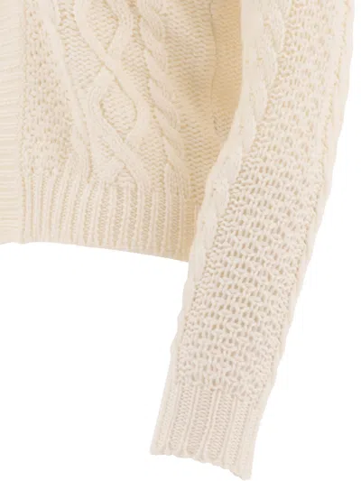 Rakkì Elegant Merino Wool Cardigan In Neutral