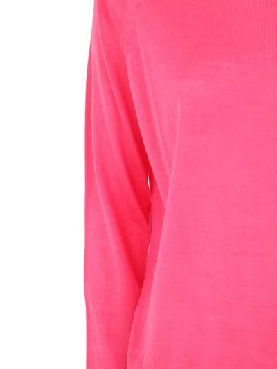 Nuur Wide Neckline Pullover In Pink