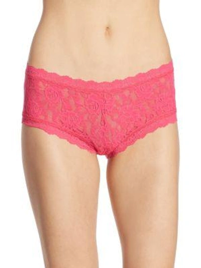 Shop Hanky Panky Lace Boyshort In Tickled Pink