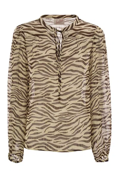 Mc2 Saint Barth Harper Blouse In Brown
