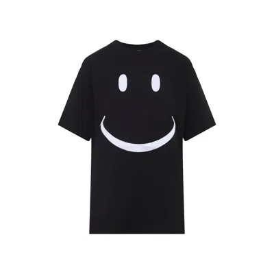 Moschino Smiley Printed Regular Fit T-shirt In Black