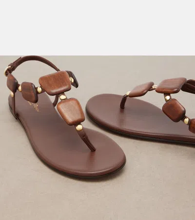 Gianvito Rossi Embellished Leather Sandals In Animal Print