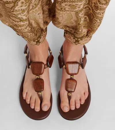 Gianvito Rossi Embellished Leather Sandals In Animal Print