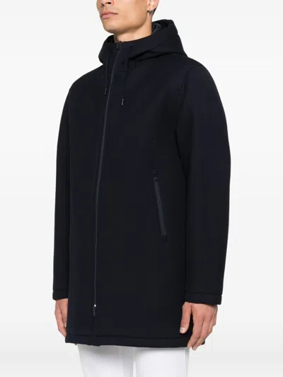 Herno Long 3-layer Scuba Parka In Blue