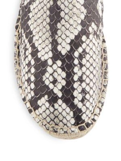 Shop Vince Robin Snake-embossed Leather Espadrilles In Black - White