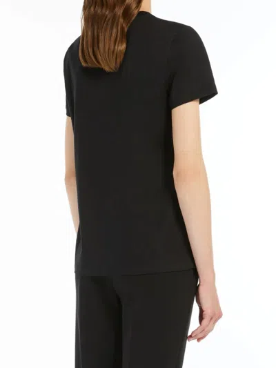 Max Mara Women Black Wool T-shirt In Black