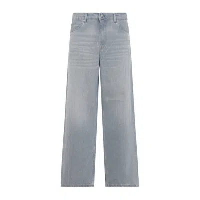 Our Legacy Vast Cut High-waisted Wide-leg Cotton Denim Jeans In Pale Coast Wash Blue