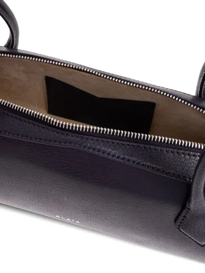 Alaïa Alaia Women Charcoal Suede Medium Le Teckel Shoulder Bag In Black