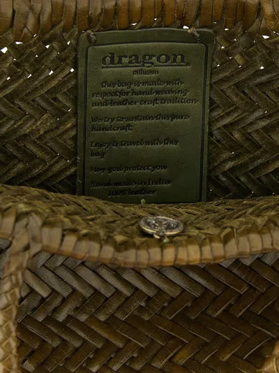 Dragon Diffusion Flat Gora Mini Tote Woven Rectangular