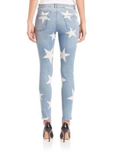 Shop Stella Mccartney Star-print Skinny Jeans In Classic Blue