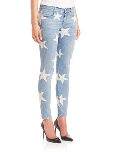 Shop Stella Mccartney Star-print Skinny Jeans In Classic Blue