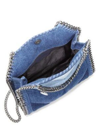 Shop Stella Mccartney Baby Bella Denim Shoulder Bag In Bluette