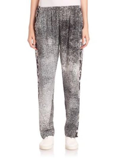 Kenzo Sand Silk Pants In Anthracite