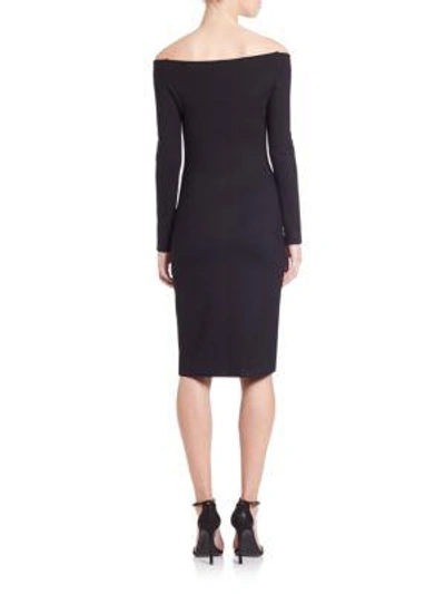 Shop L Agence Daphne Off-the-shoulder Dress In Black