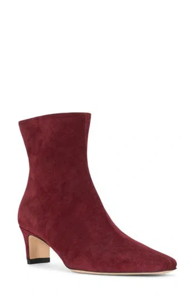 Staud Wally Ankle Boot In Burgundy