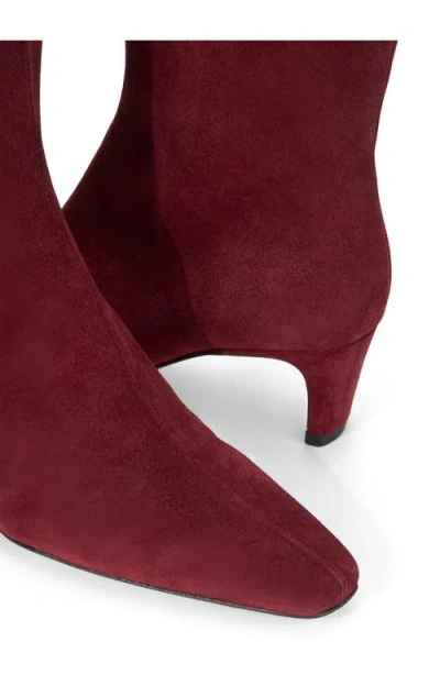 Staud Wally Ankle Boot In Burgundy