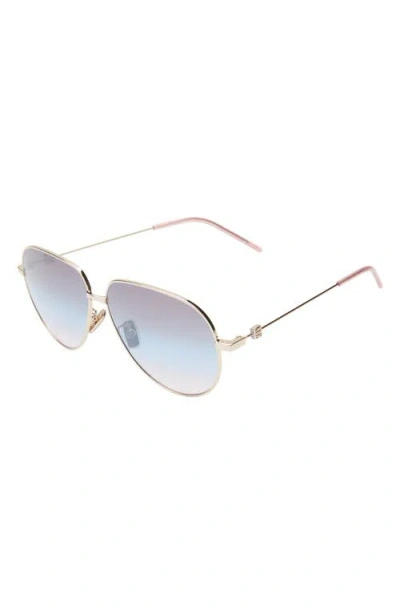 Givenchy Gv Speed Gradient Pilot Sunglasses In Metallic
