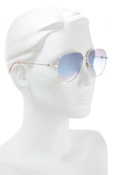 Givenchy Gv Speed Gradient Pilot Sunglasses In Metallic