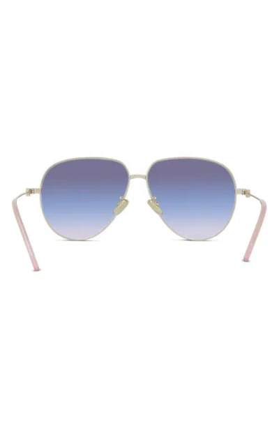 Givenchy Gv Speed Gradient Pilot Sunglasses In Metallic