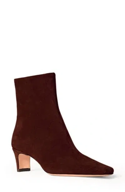 Staud Wally Ankle Boot In Burgundy