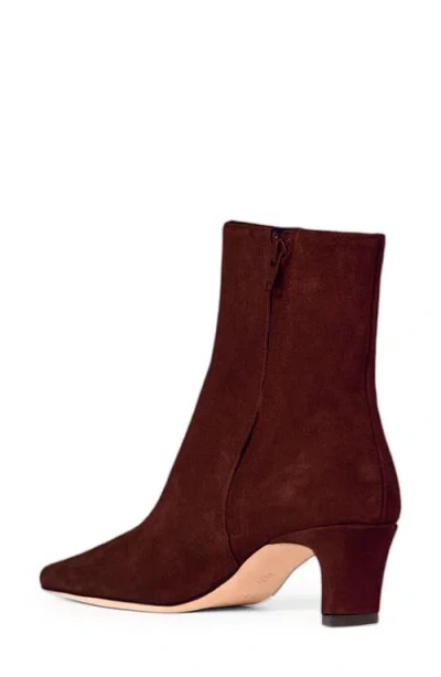 Staud Wally Ankle Boot In Burgundy