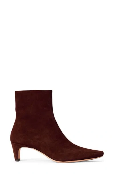 Staud Wally Ankle Boot In Burgundy