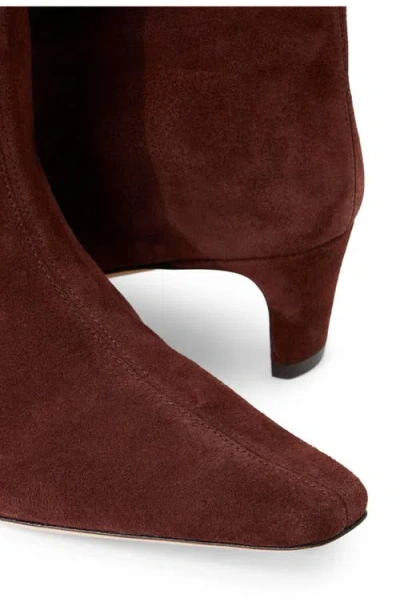 Staud Wally Ankle Boot In Burgundy
