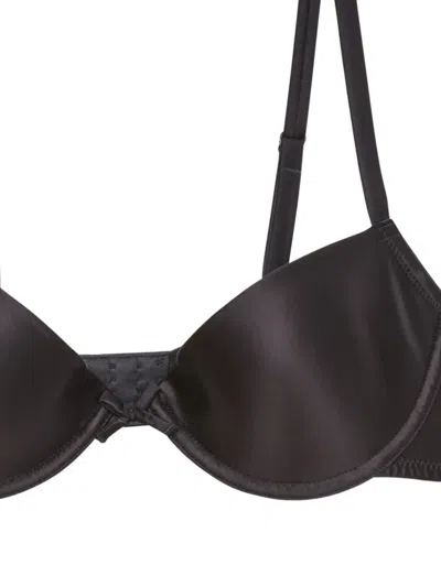 Fleur Du Mal Le Stretch Gloss Bra In Black