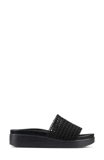 Donald Pliner Frou Platform Wedge Sandal In Black
