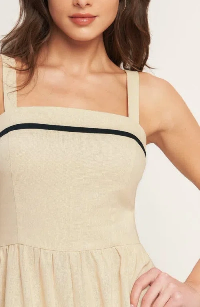 Flying Tomato Sleeveless Romper In Neutral