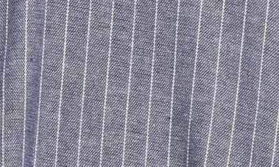 Max Studio Stripe Button Front Jacket In Blue