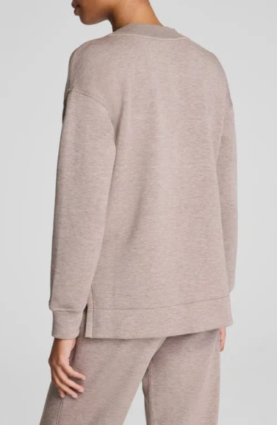 Spanx Brushed V-neck Tunic In Gray