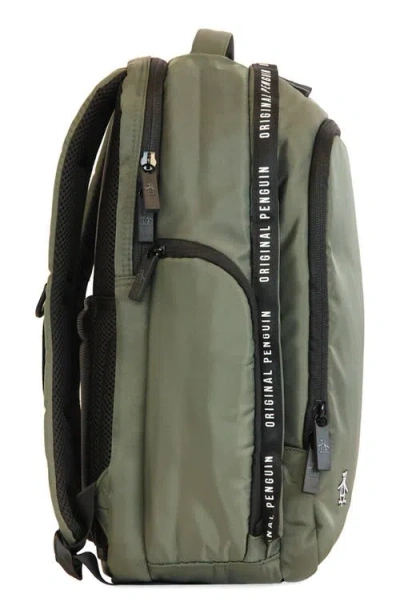 Original Penguin Zip Nylon Backpack In Purple