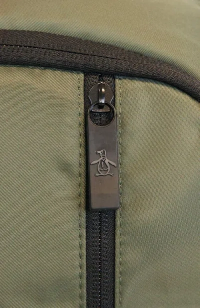 Original Penguin Zip Nylon Backpack In Purple