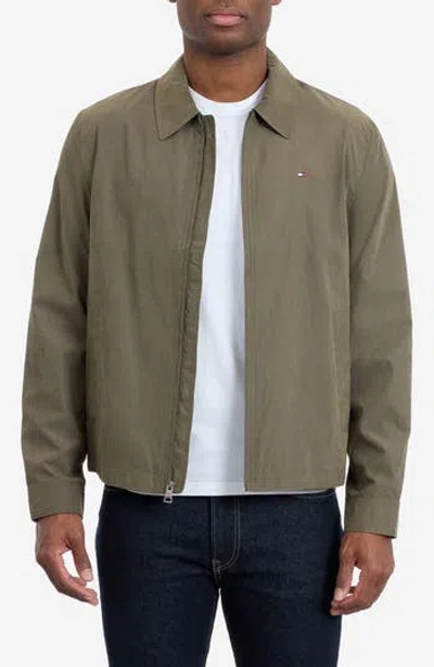 Tommy Hilfiger Microfiber Golf Jacket In Green