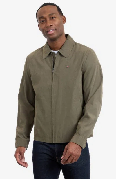 Tommy Hilfiger Microfiber Golf Jacket In Green