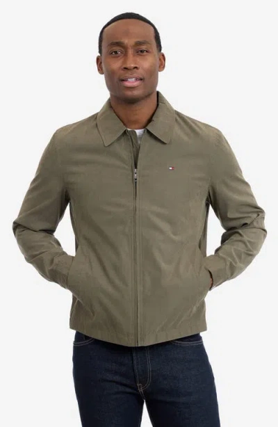 Tommy Hilfiger Microfiber Golf Jacket In Green