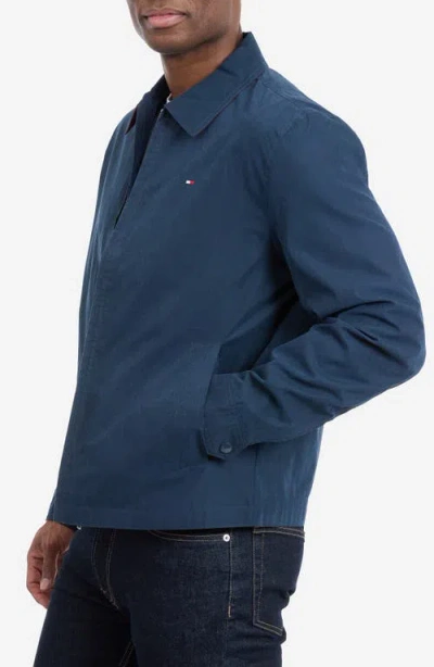 Tommy Hilfiger Microfiber Golf Jacket In Blue