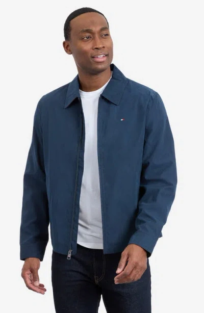 Tommy Hilfiger Microfiber Golf Jacket In Blue