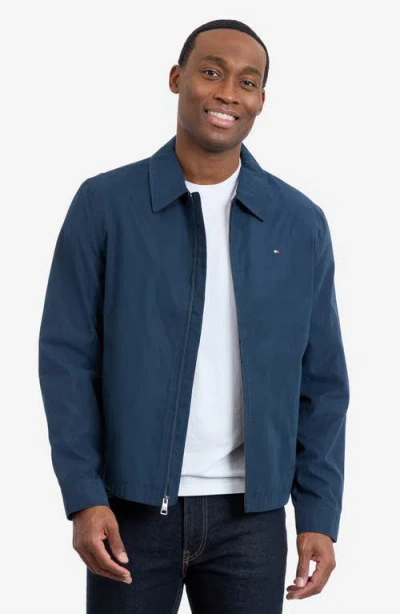 Tommy Hilfiger Microfiber Golf Jacket In Blue